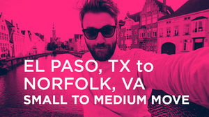 El Paso TX to Norfolk VA | SMALL TO MEDIUM MOVE