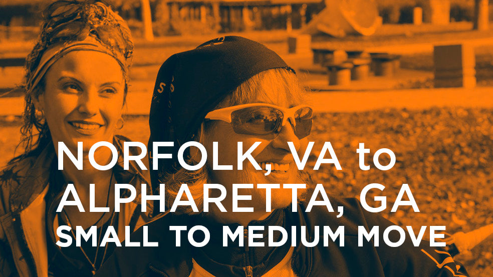 Norfolk VA to Alpharetta GA | SMALL TO MEDIUM MOVE